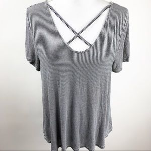 Mossimo Supply Co. Striped Short Sleeve Shirt